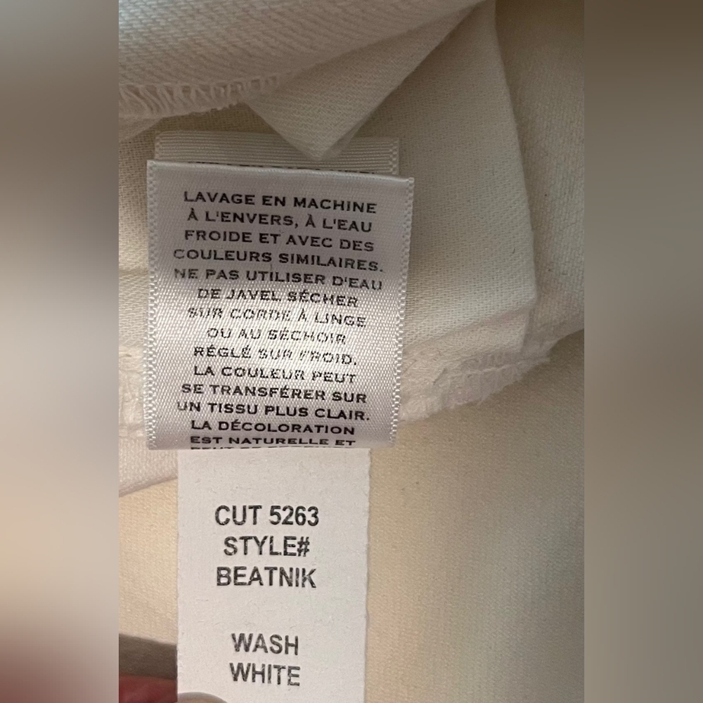 Slvrlake Beatnik Slim Straight High Rise White 5 Pocket Jeans Size 27 NWT - Picture 11 of 14